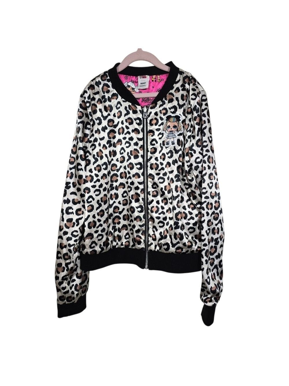 LOL Surprise Remix Mad Enginge Reversible Animal Print Lightweight Jacket Girls